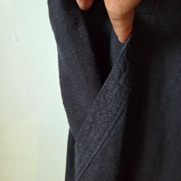 EUC OLD NAVY BLACK LINEN BLEND TANK ROMPER SIZE LARGE - Picture 9 of 16